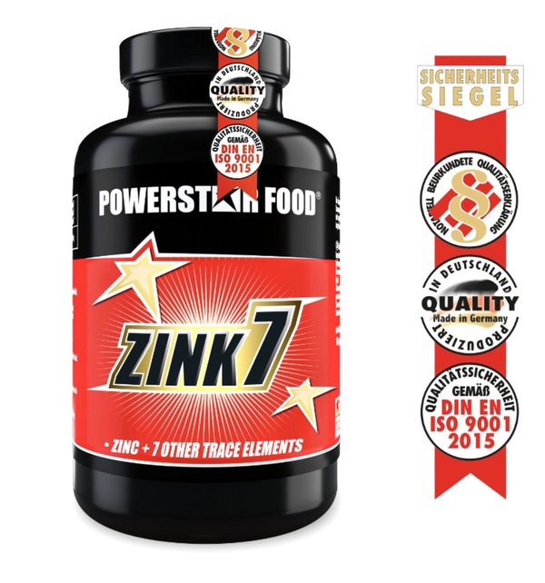 ZINK 7 - Powerstar Food - 120 Kapseln a 25mg